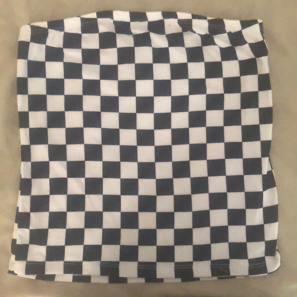 Checkered tube top size s
